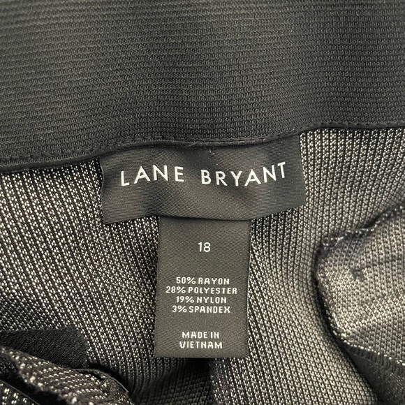 Lane Bryant NEW Size 18 Trouser Wide Leg Dress Pants Stretchy Black Pockets - Picture 4 of 5